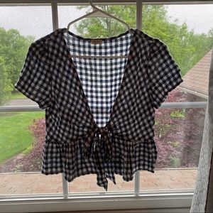 Brandy melville tie-up shirt. Never worn